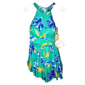 Mary Dale Yellow & Blue One Piece Bathing Suit 🩱 Size XL